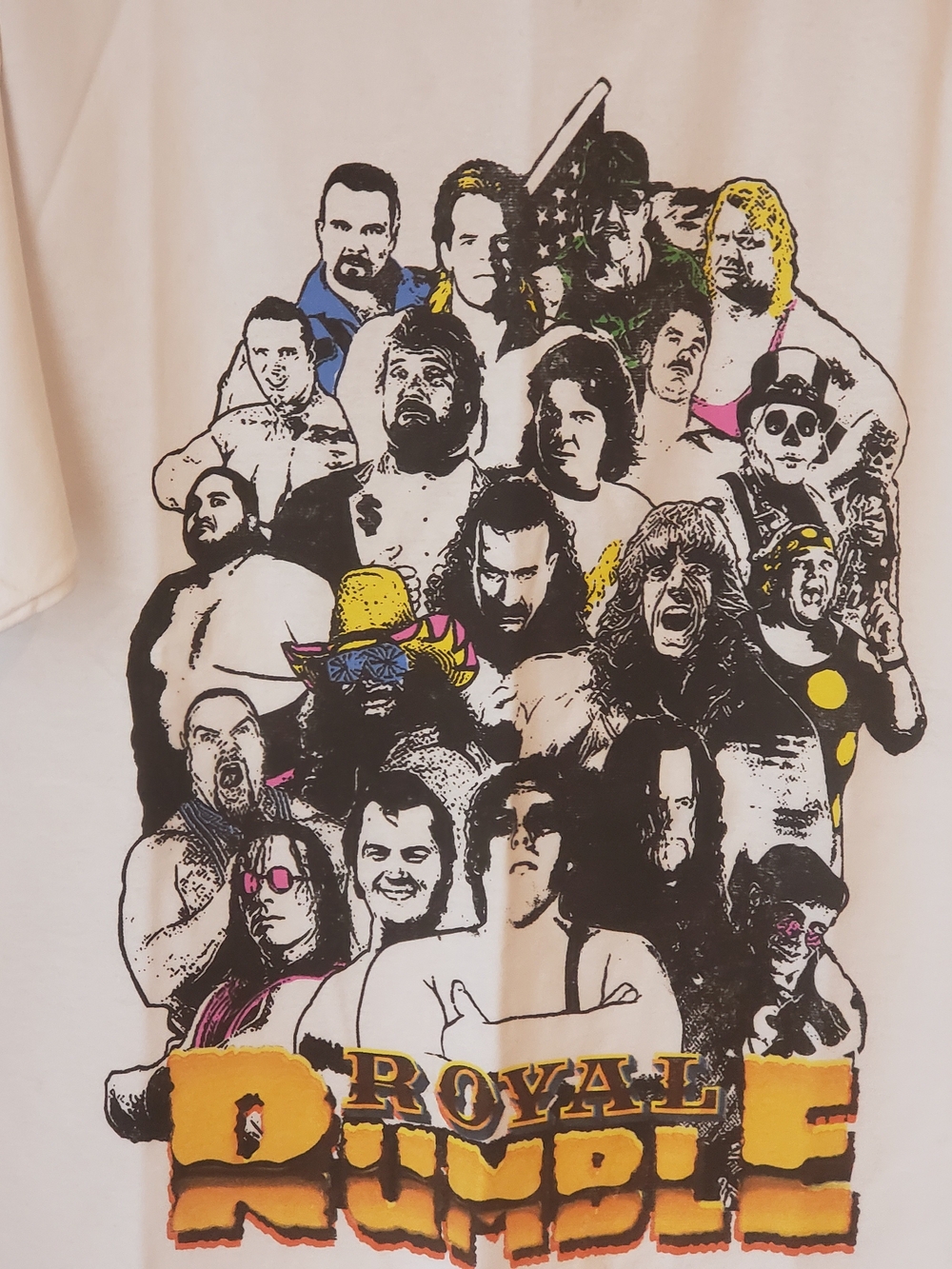 WWE White Tee with Black Logo